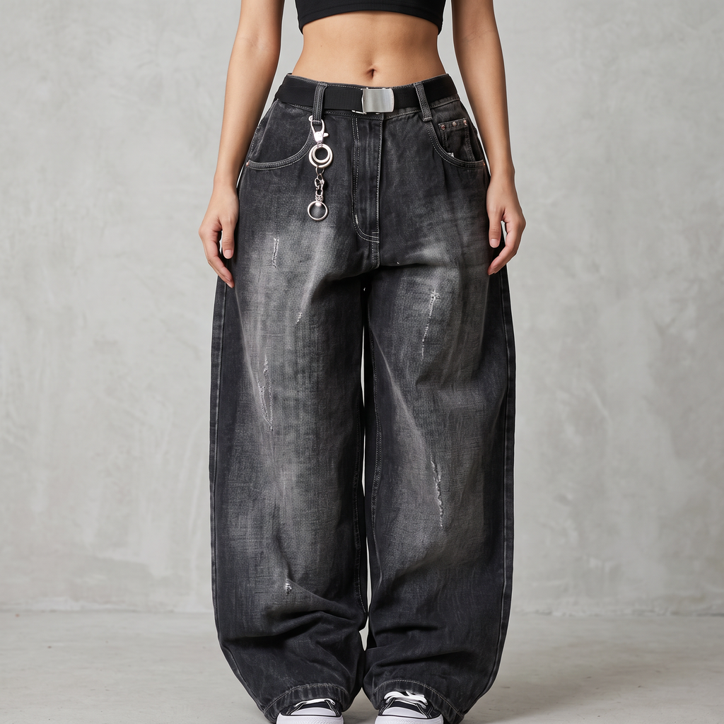 Sierra | Women's Wide-Leg Jeans | Graphic Print-PNY