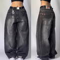 Sierra | Women's Wide-Leg Jeans | Graphic Print