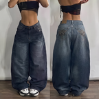 Sierra | Women's Wide-Leg Jeans | Graphic Print-PNY