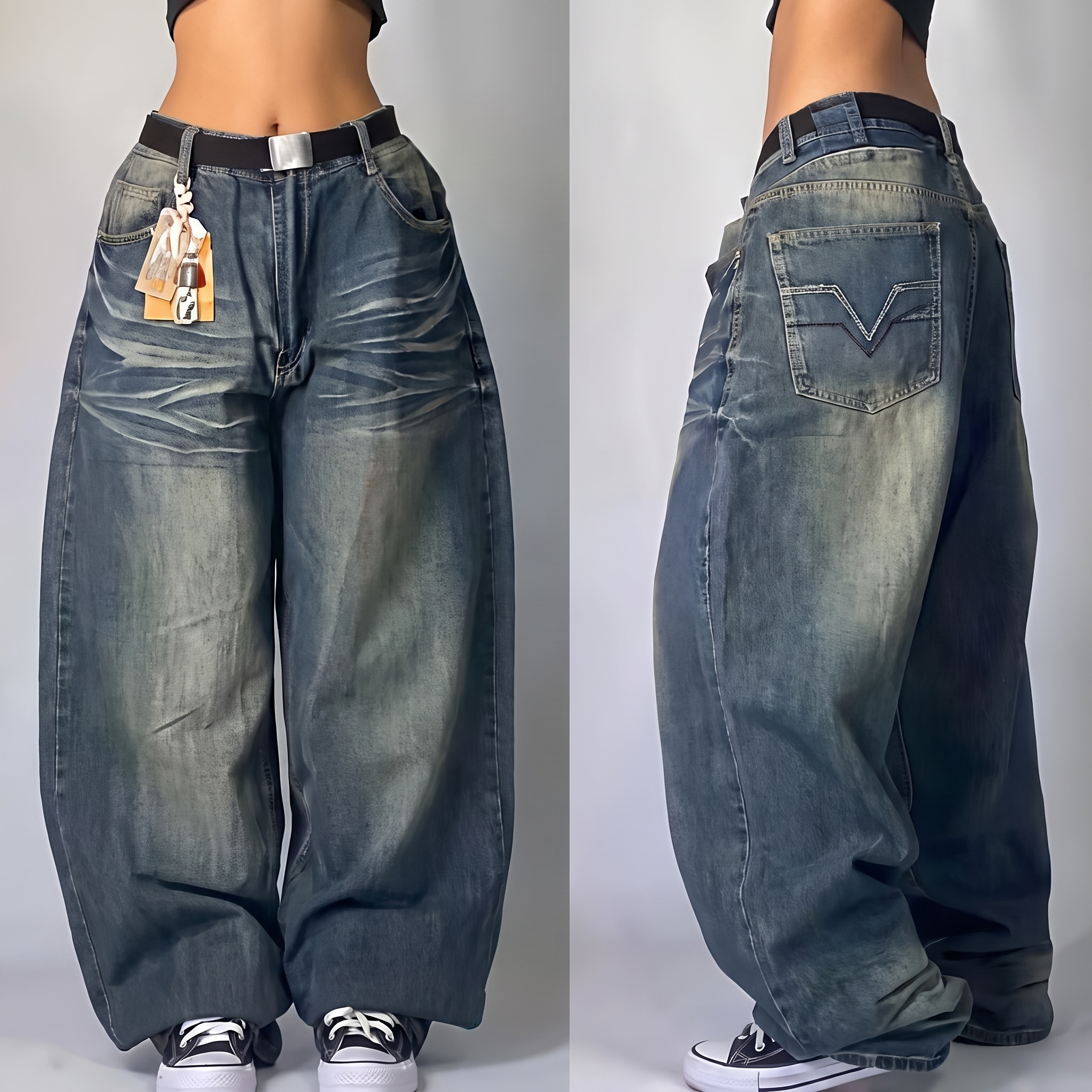 Sierra | Women's Wide-Leg Jeans | Graphic Print-PNY