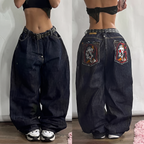 Sierra | Women's Wide-Leg Jeans | Graphic Print-PNY