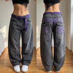 Sierra | Women's Wide-Leg Jeans | Graphic Print-PNY