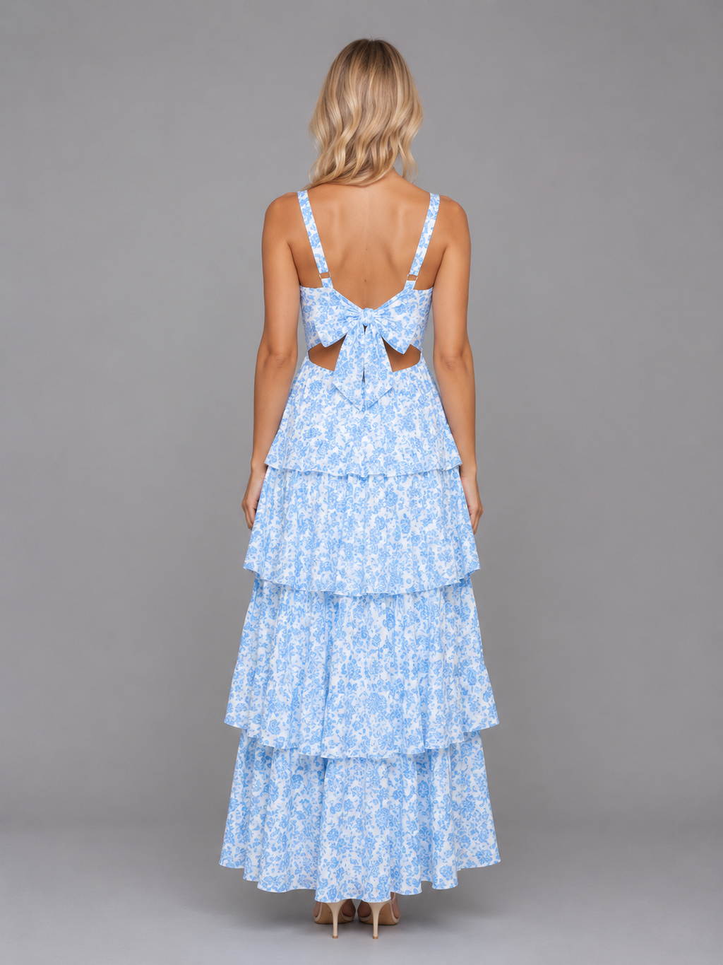 Skye | Women's Floral Print Maxi Dress | Tiered Ruffle Skirt-Women Dress-Pick NewYork