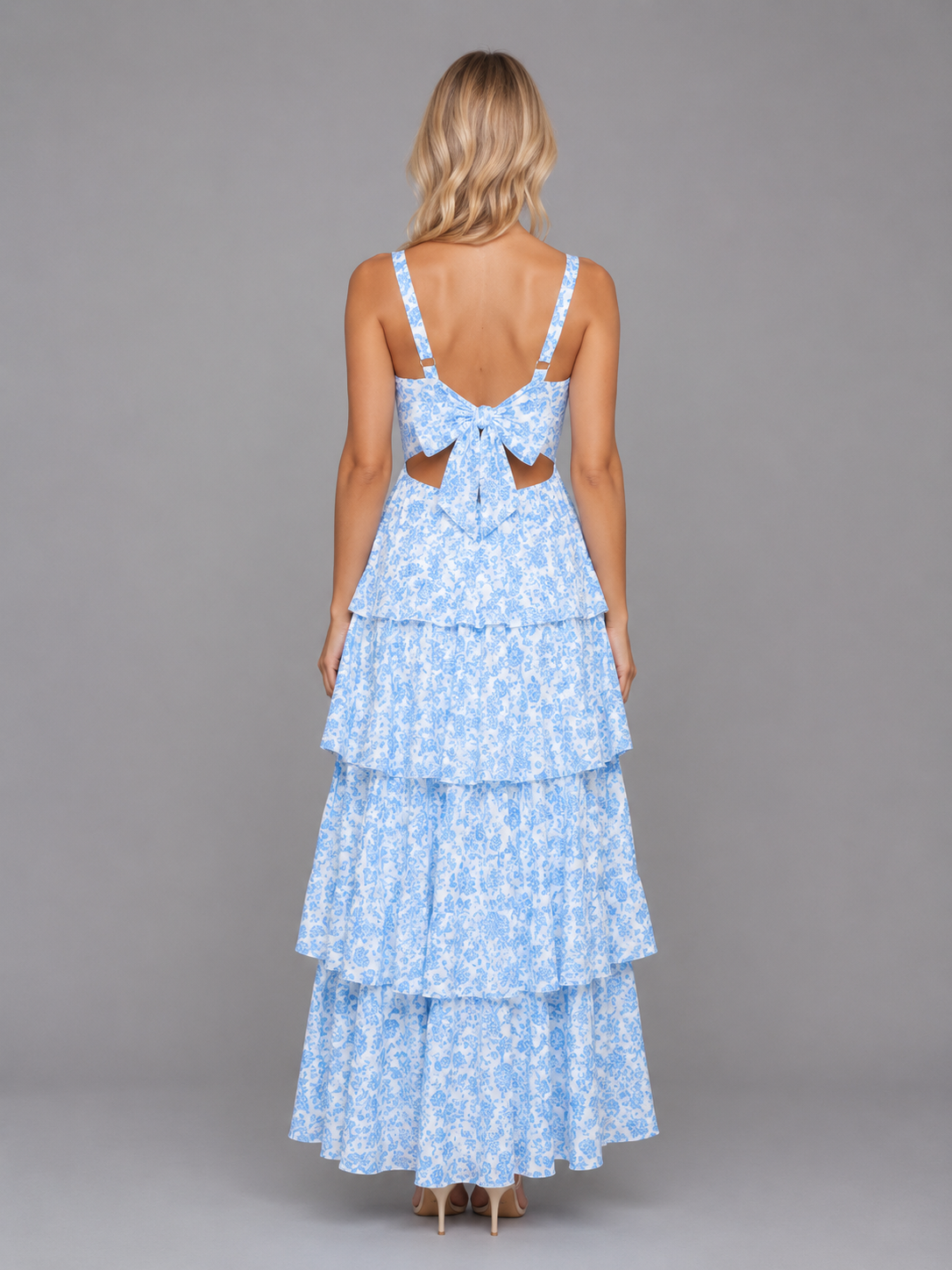 Skye | Women's Floral Print Maxi Dress | Tiered Ruffle Skirt-Women Dress-Pick NewYork