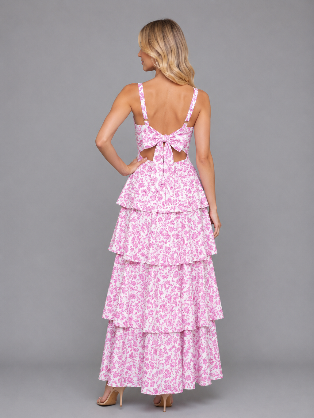 Skye | Women's Floral Print Maxi Dress | Tiered Ruffle Skirt-Women Dress-Pick NewYork