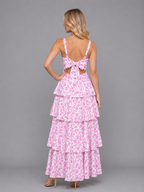 Skye | Women's Floral Print Maxi Dress | Tiered Ruffle Skirt-Women Dress-Pick NewYork