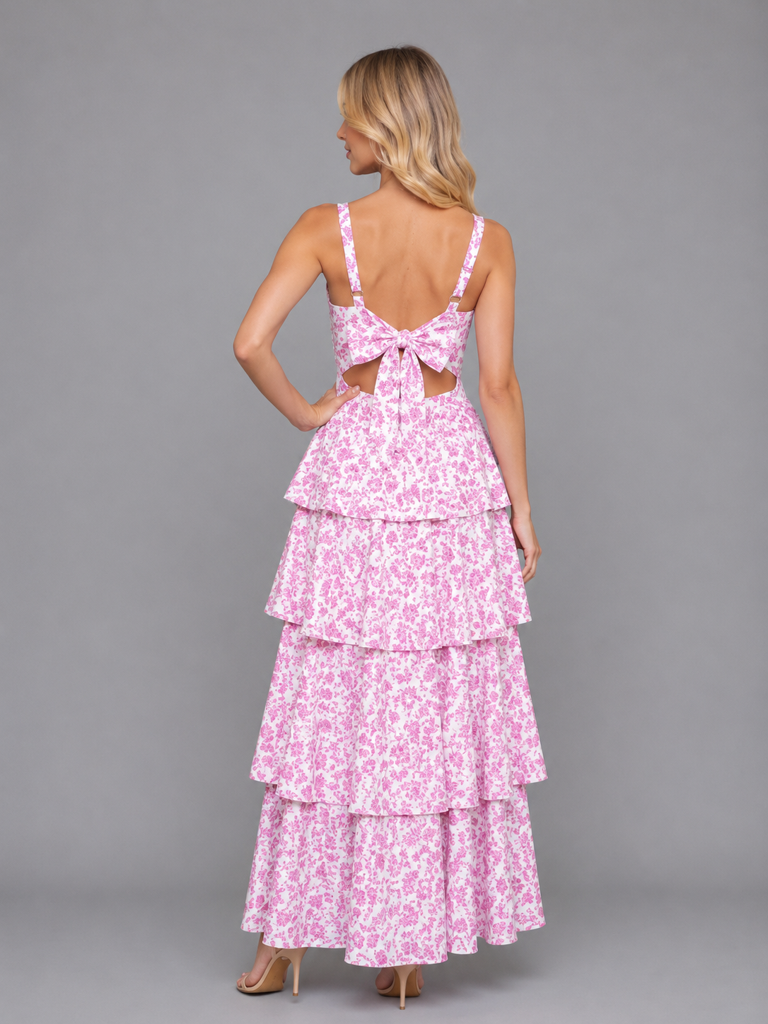 Skye | Women's Floral Print Maxi Dress | Tiered Ruffle Skirt-Women Dress-Pick NewYork