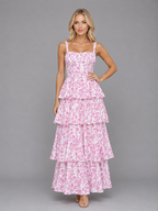 Skye | Women's Floral Print Maxi Dress | Tiered Ruffle Skirt-Women Dress-Pick NewYork