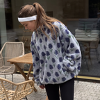 Sophia | Women's Half-Zip Sweatshirt | Floral Fleece-PNY