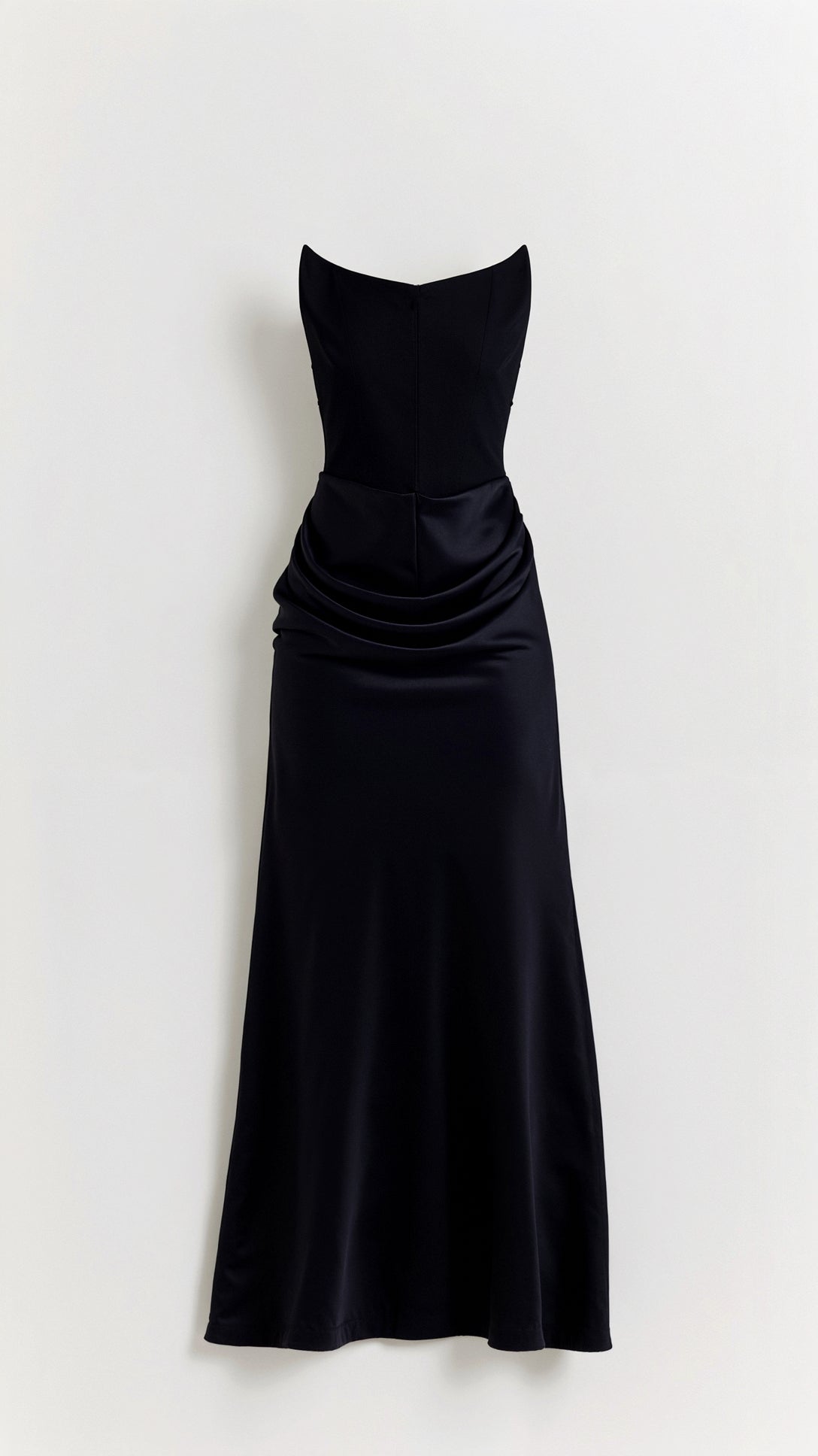 Stella | Women’s Strapless Solid Color Maxi Dress | Draped Detail Floor Length Wedding Guest-Women Dress-Pick NewYork