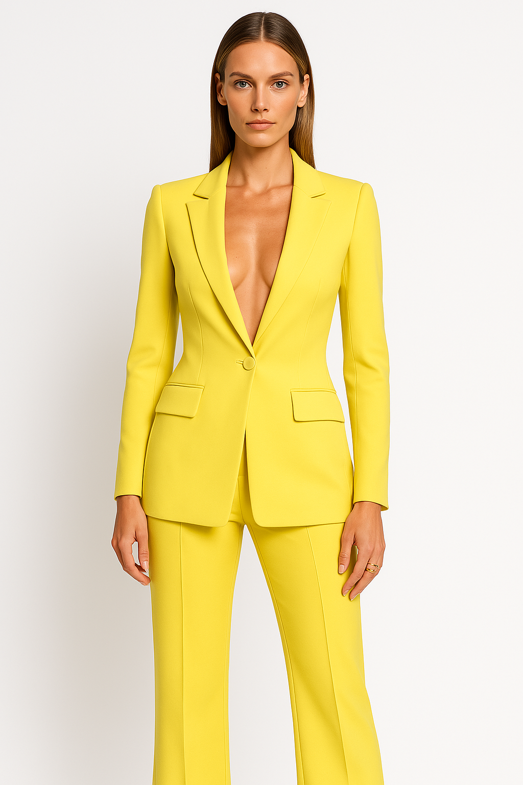 Valentina | Women's Pantsuit Set | Single Button Office Suit-Women Set-Pick NewYork