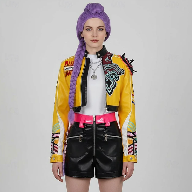 Violet | Women’s K-Pop Costume Set | Contrast Jacket Shorts-Women Costume Set-Pick NewYork