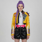 Violet | Women’s K-Pop Costume Set | Contrast Jacket Shorts-Women Costume Set-Pick NewYork
