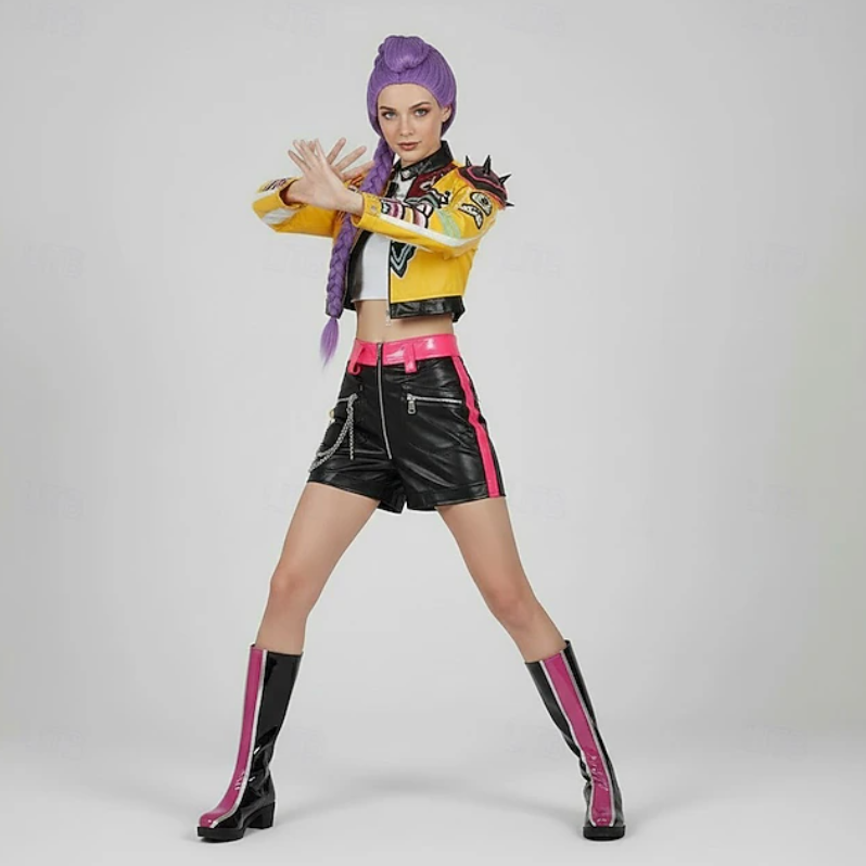 Violet | Women’s K-Pop Costume Set | Contrast Jacket Shorts-Women Costume Set-Pick NewYork