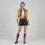 Violet | Women’s K-Pop Costume Set | Contrast Jacket Shorts-Women Costume Set-Pick NewYork