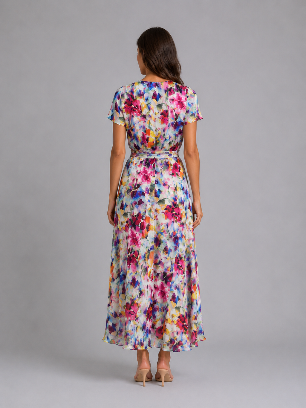 Viviana | Women's Wrap Maxi Dress | Tie Waist Front Slit-Women Dress-Pick NewYork