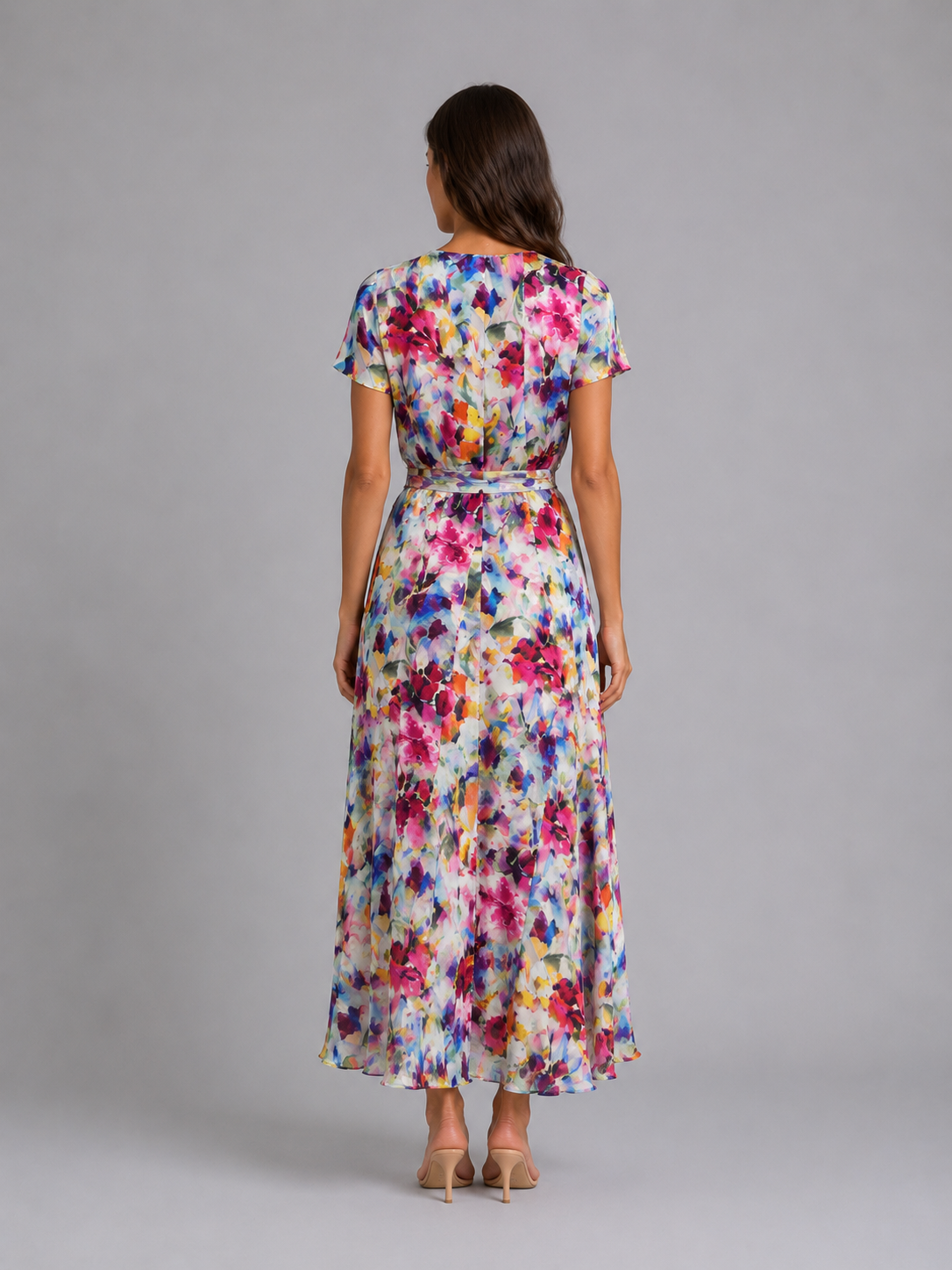 Viviana | Women's Wrap Maxi Dress | Tie Waist Front Slit-Women Dress-Pick NewYork
