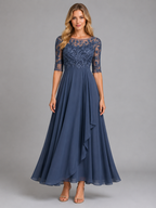 Vivienne | Women's Lace Maxi Dress | Chiffon Wedding Guest Dress-Women Dress-Pick NewYork