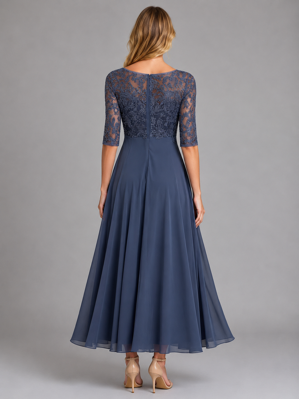 Vivienne | Women's Lace Maxi Dress | Chiffon Wedding Guest Dress-Women Dress-Pick NewYork