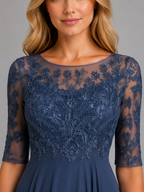 Vivienne | Women's Lace Maxi Dress | Chiffon Wedding Guest Dress-Women Dress-Pick NewYork
