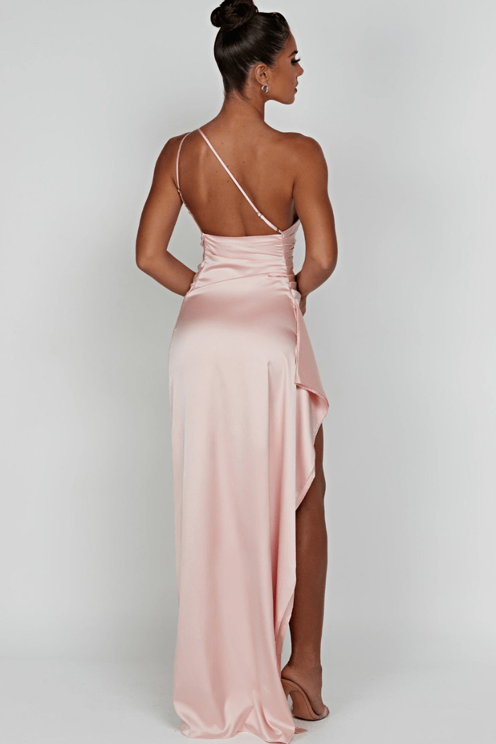 Vivienne | Women’s One Shoulder Maxi Dress | High Slit Wedding Guest-Women Dress-Pick NewYork
