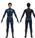 Wesley | Adult Hero Costume Jumpsuit | Printed Bodysuit Optional Cape Fancy Dress Wear-Costume Set-Pick NewYork
