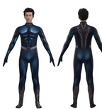 Wesley | Adult Hero Costume Jumpsuit | Printed Bodysuit Optional Cape Fancy Dress Wear-Costume Set-Pick NewYork