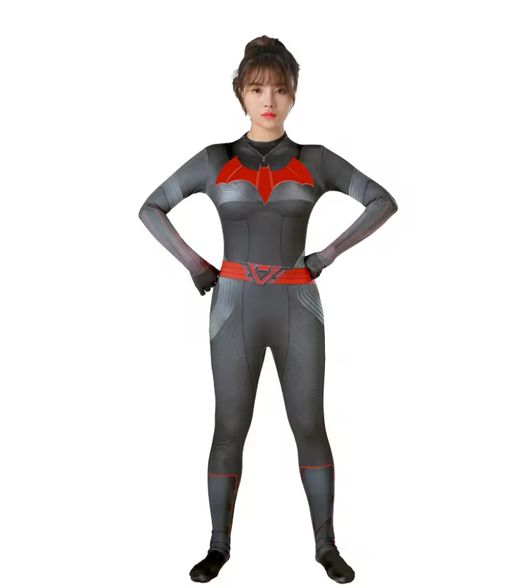 Wesley | Adult Hero Costume Jumpsuit | Printed Bodysuit Optional Cape Fancy Dress Wear-Costume Set-Pick NewYork