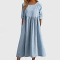 Willow | Women’s Smock Midi Dress | Round Neck Half Sleeve-Women Dress-Pick NewYork