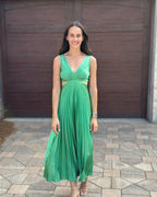 Lily | Women's Cut Out Midi Dress | Pleated Summer Occasion-Women Dress-Pick NewYork