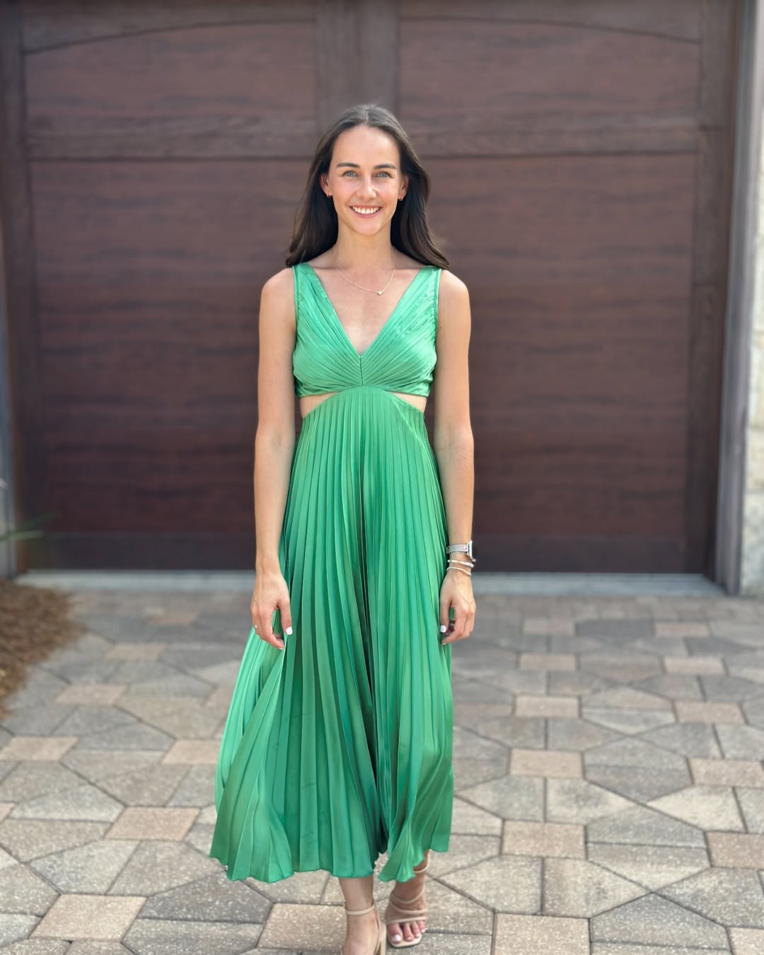 Lily | Women's Cut Out Midi Dress | Pleated Summer Occasion-Women Dress-Pick NewYork