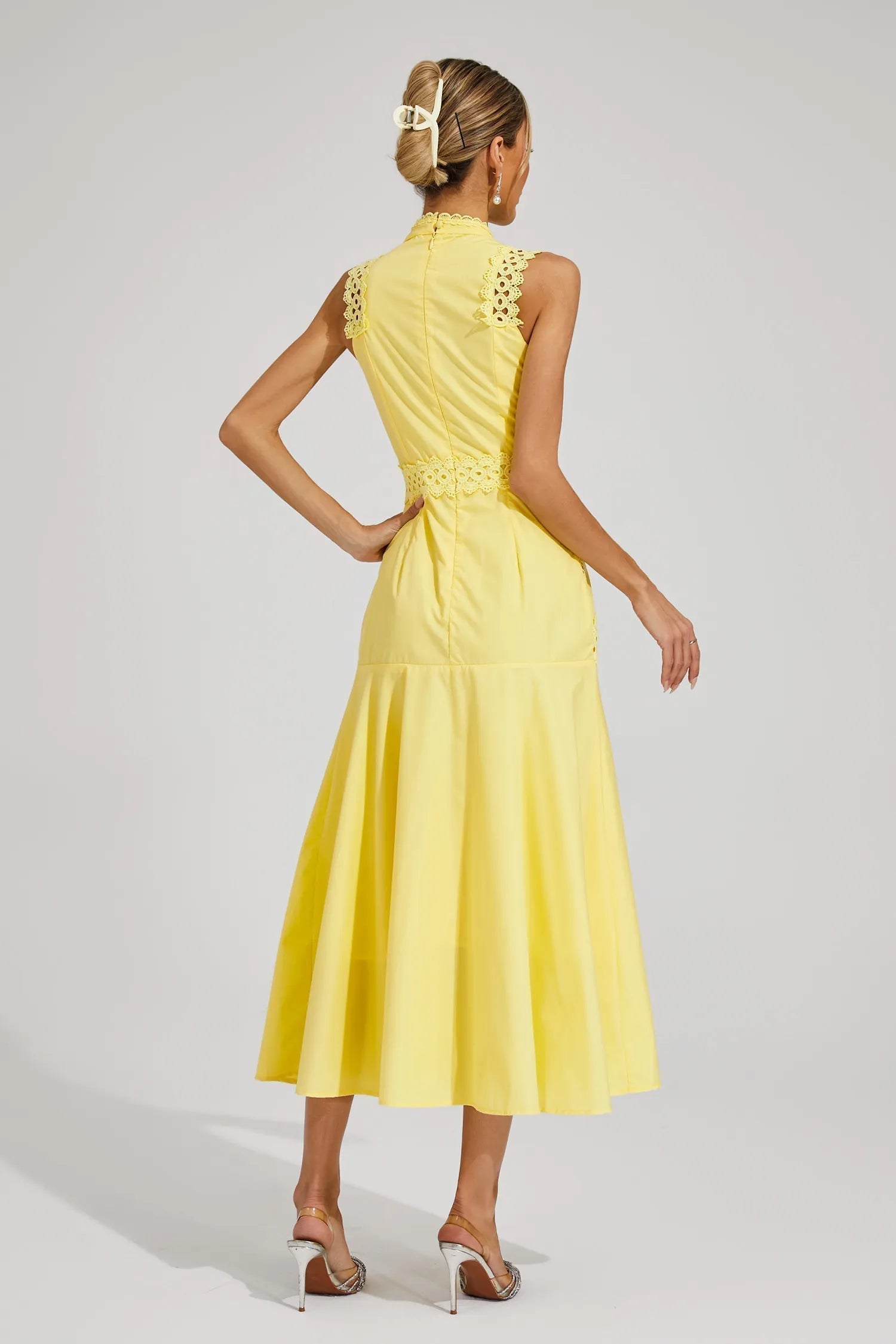 Amelia | Women's Lace Midi Dress | Sleeveless Wedding Guest-Women Dress-Pick NewYork