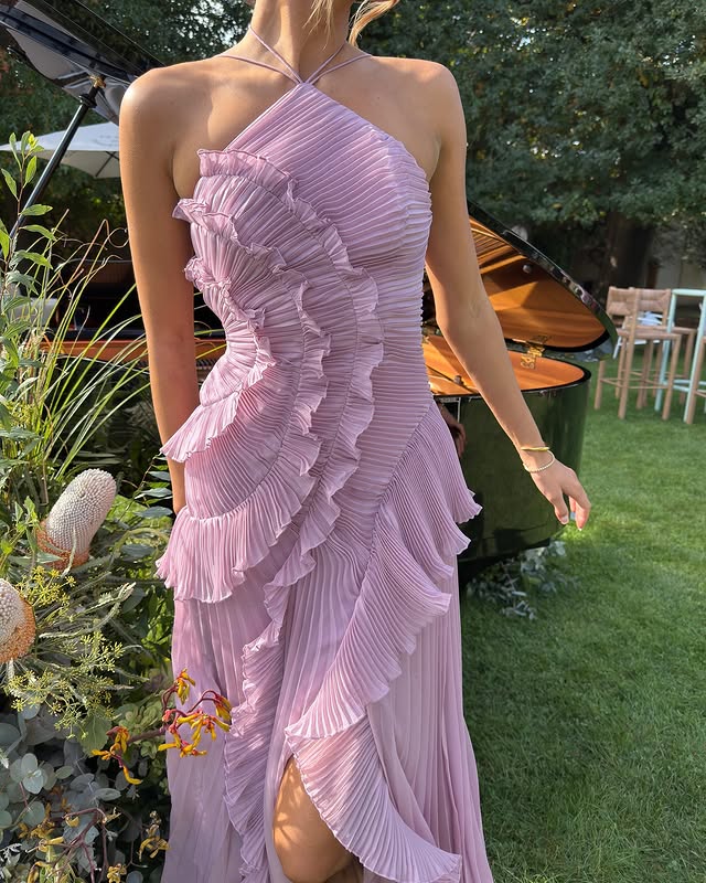 Harper | Women's Evening Ruffled Dress | Wedding Guest Dress-Women Dress-Pick NewYork