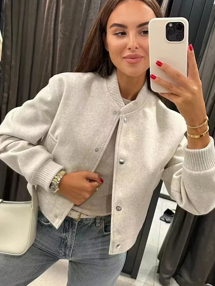 Scarlett | Women's Cropped Jacket | Button Front-Women Jacket-Pick NewYork