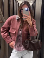 Mia | Women's Cropped Bomber Jacket | Zip Front-Women Jacket-Pick NewYork