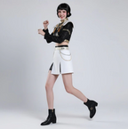 Zara | Women’s K-Pop Costume Set | Shoulder Panels Pleated Skirt-Women Costume Set-Pick NewYork