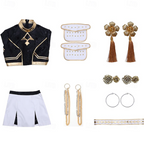 Zara | Women’s K-Pop Costume Set | Shoulder Panels Pleated Skirt-Women Costume Set-Pick NewYork